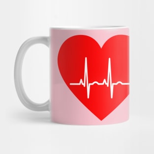 Ekg Electrocardiogram Heart Art Love Romance Mug